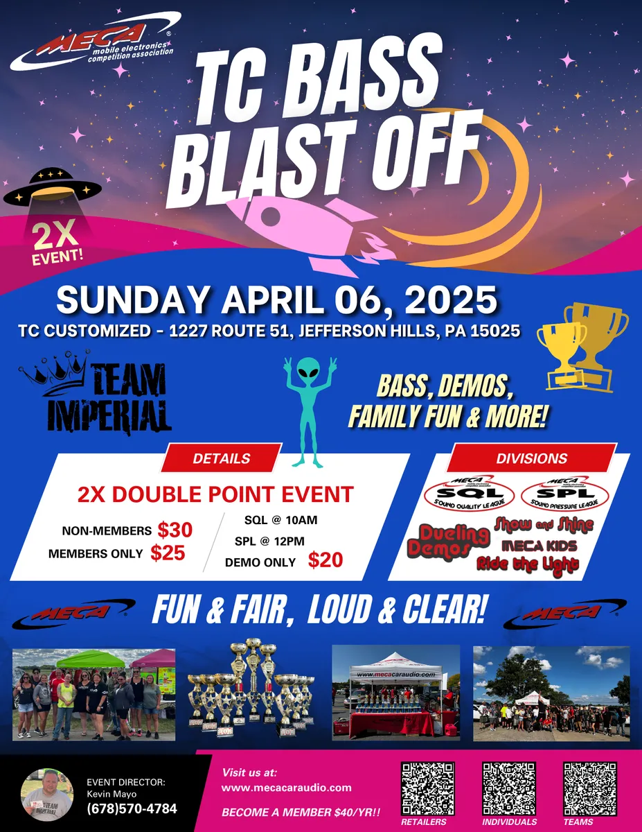 TC Bass Blast Off Date changed for fixing points Flyer