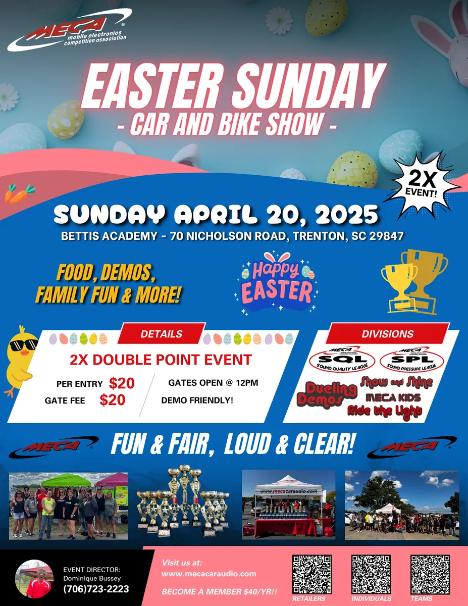 Easter Sunday Car and Bike Show Flyer