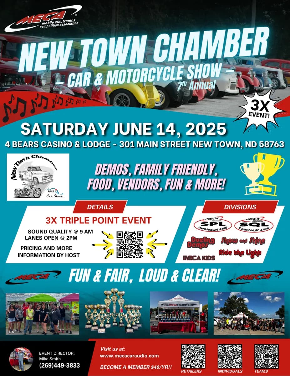 New Town ChamberCar & Motorcycle Show Flyer