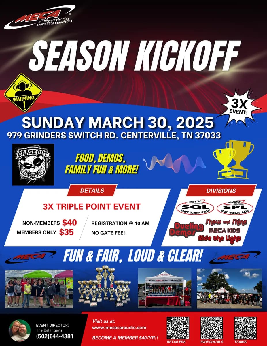 Season Kickoff (date changed due to points) Flyer