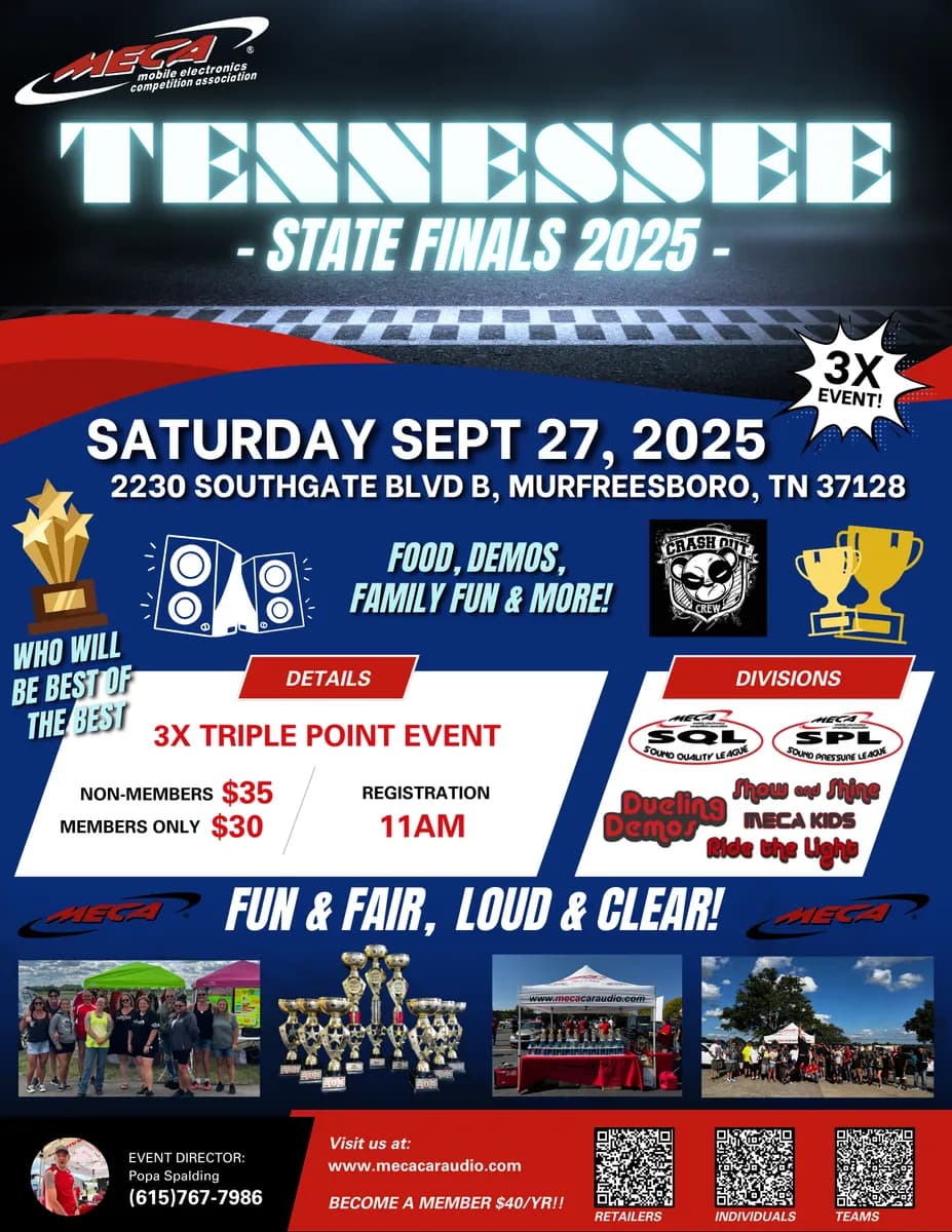 Tennessee State Finals 2025 Flyer