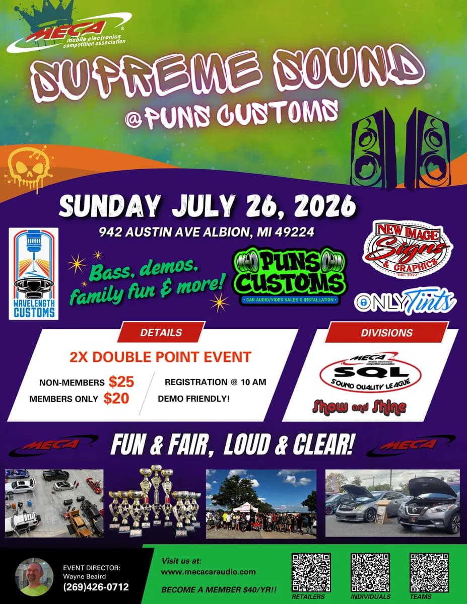 Supreme Sound @ Puns Customs Flyer