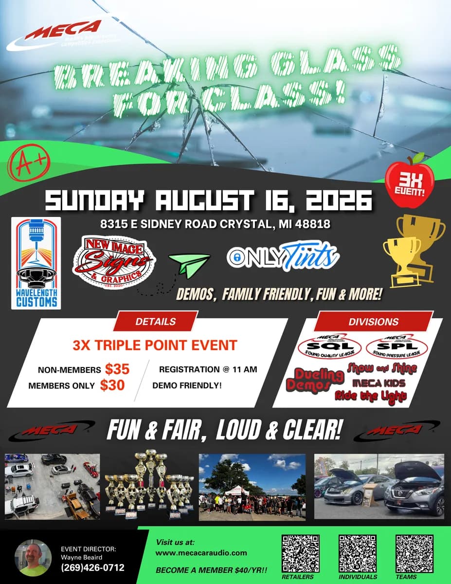 BREAKING GLASS FOR CLASS! Flyer