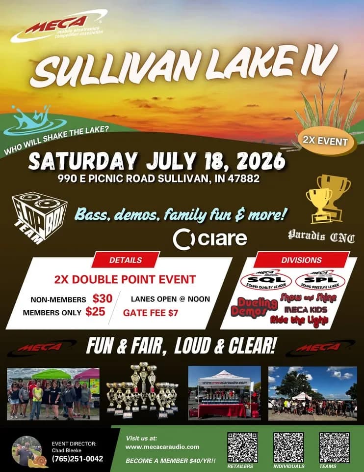 MECA Sullivan Lake IV โ Car Audio Competition
