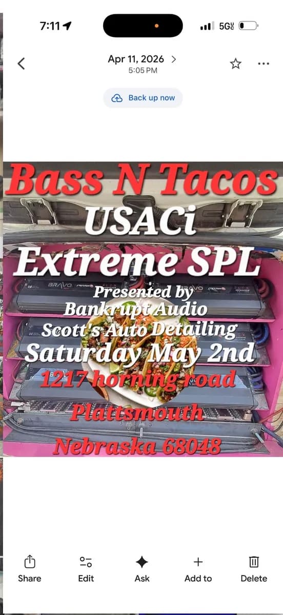 Bass N Tacos car audio competition