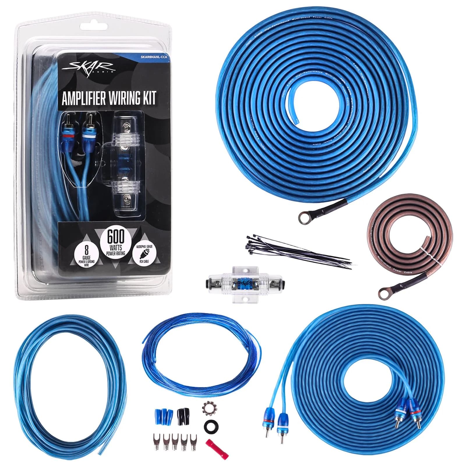 Skar Audio SKAR0ANL-CCA | 1/0 Gauge - 2,000 Watt CCA Amplifier Wiring Kit