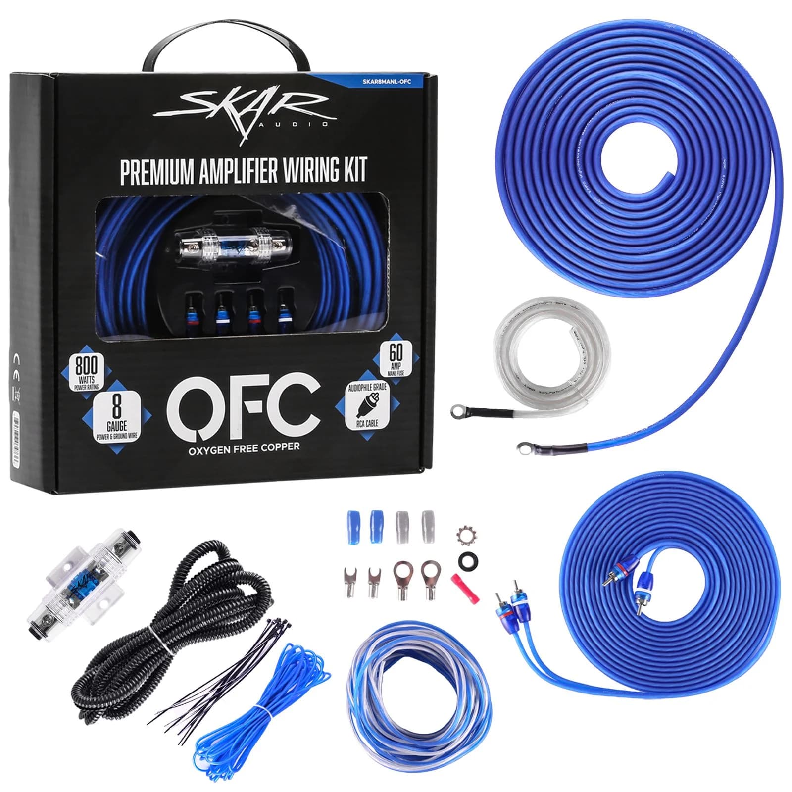 Skar Audio SKAR4ANL-OFC | 4 Gauge - 1,500 Watt OFC Amplifier Wiring Kit