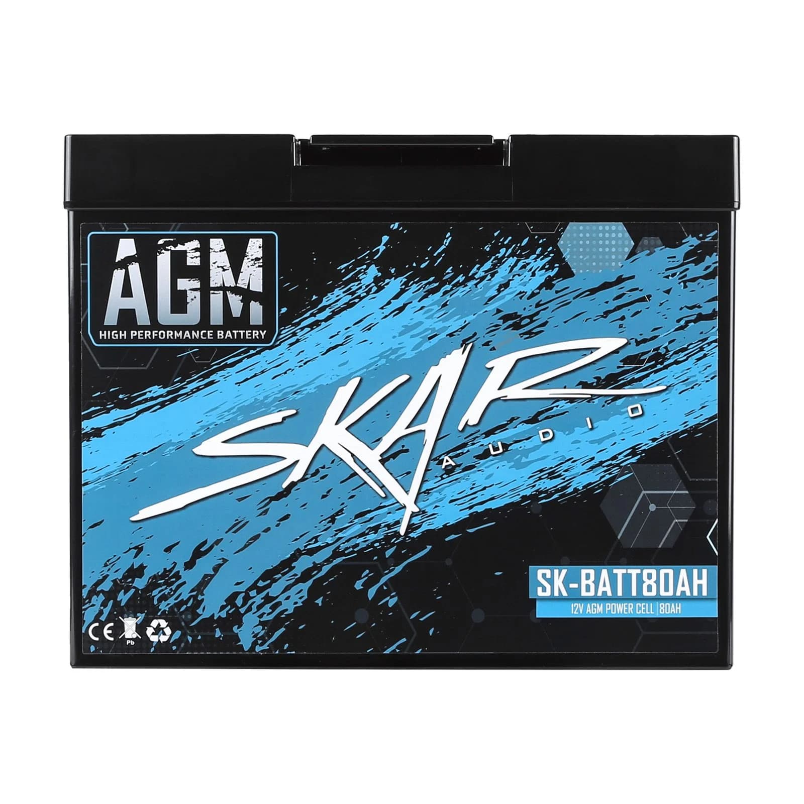 Skar Audio SK-BATT70AH | 12V AGM 1,050 Amp 70Ah High Performance Car Audio Battery with Terminals