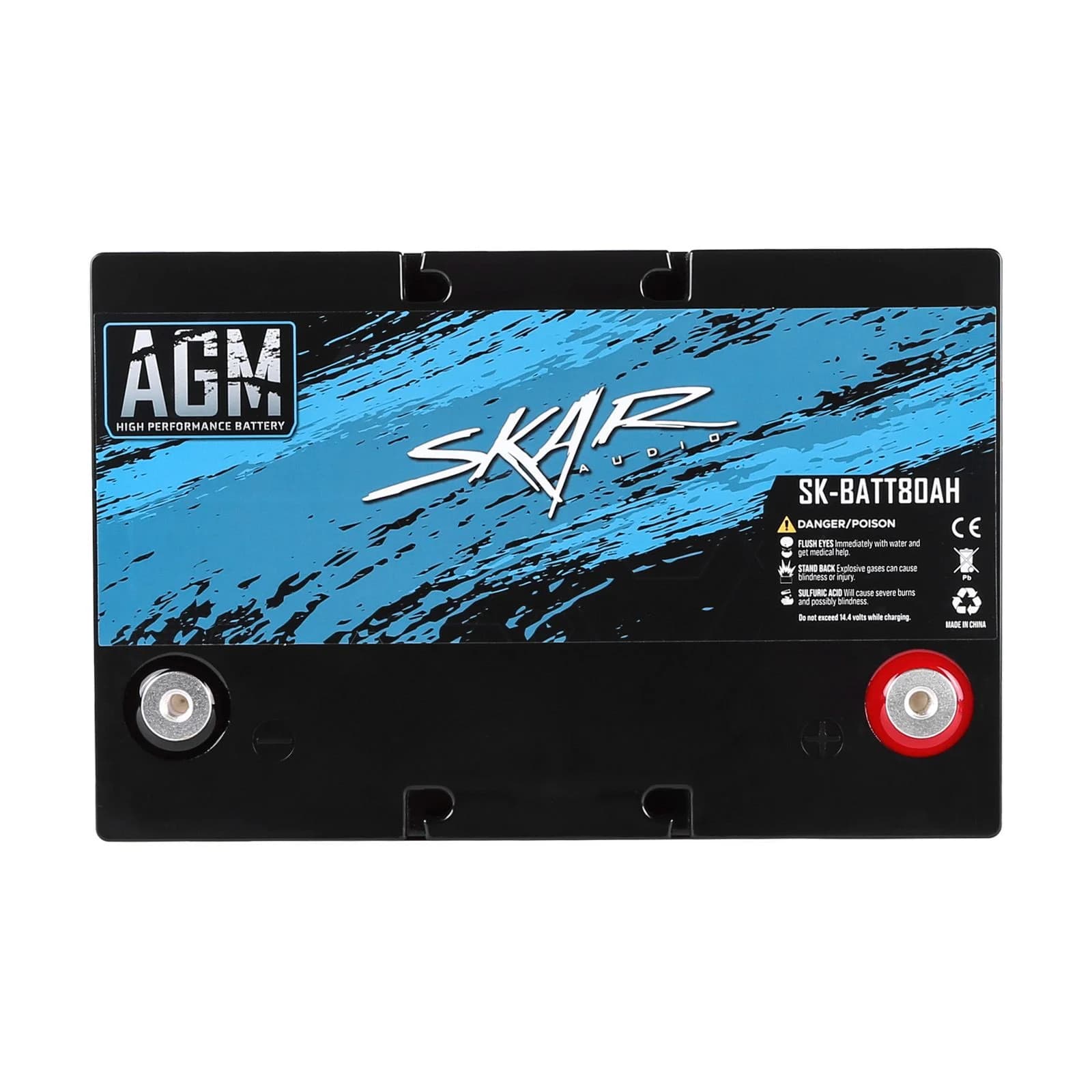 Skar Audio SK-BATT70AH | 12V AGM 1,050 Amp 70Ah High Performance Car Audio Battery with Terminals