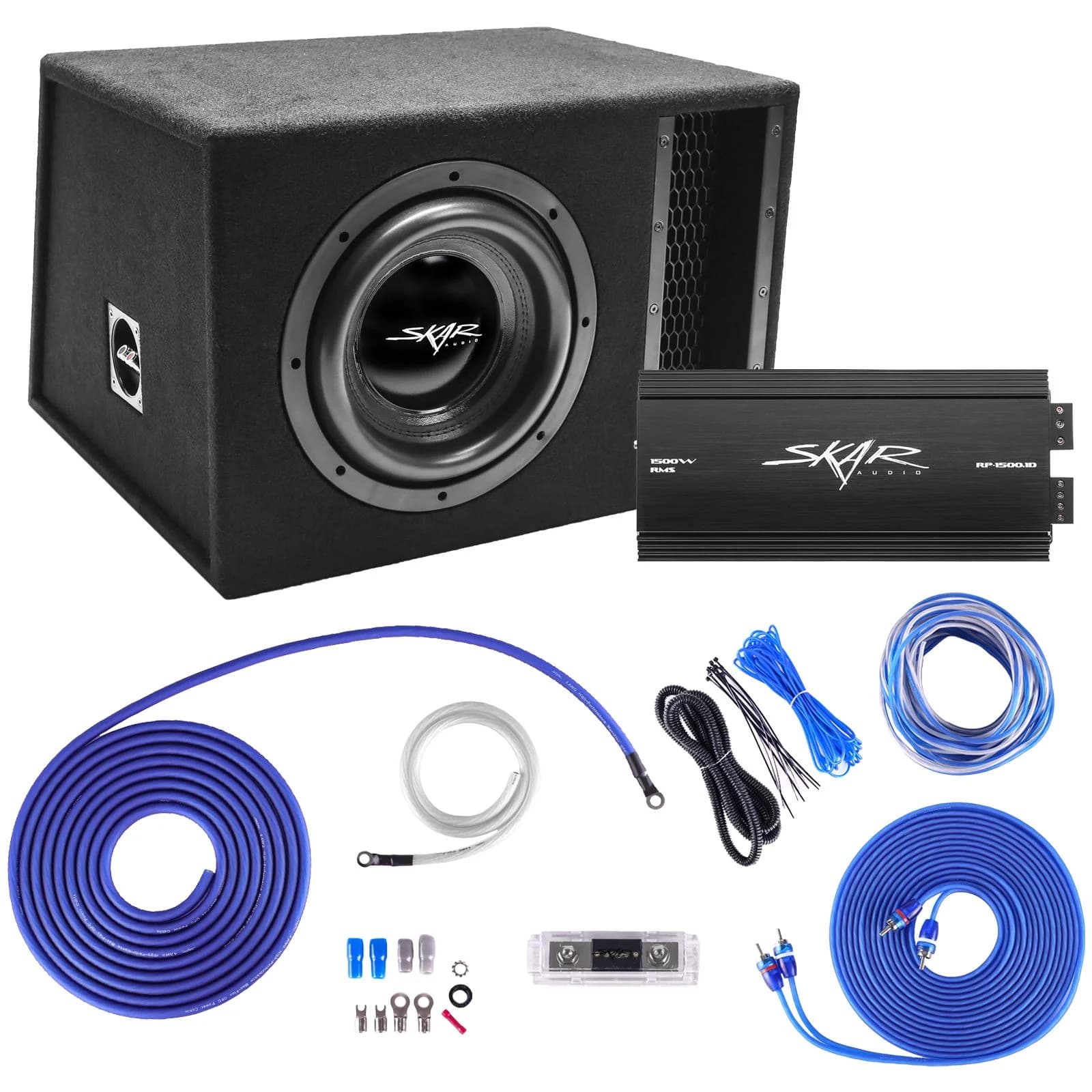 Single 12" 2,500 Watt EVL Series Complete Subwoofer Package with Vented Enclosure and Amplifier