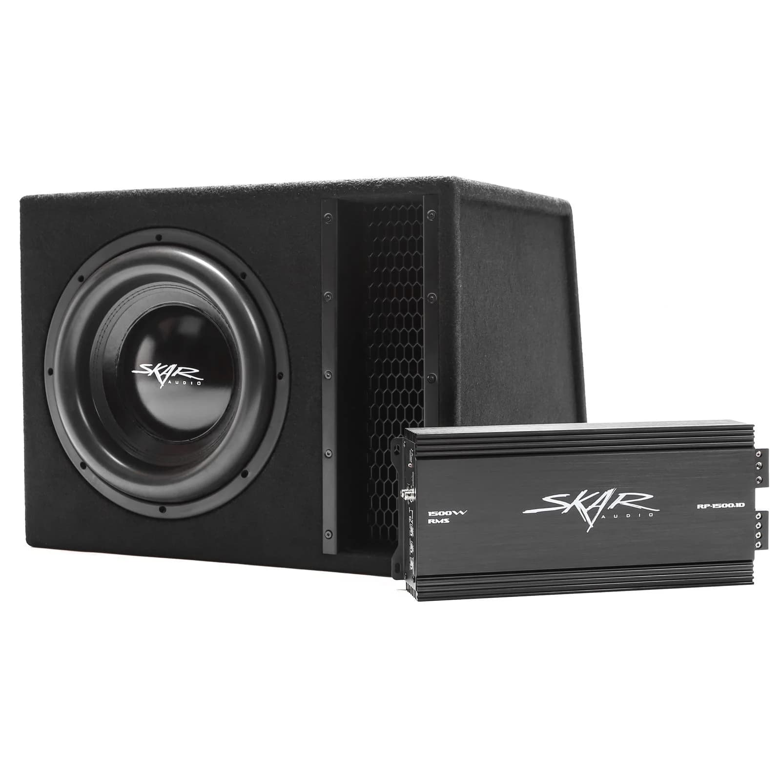 Skar Audio Single 12" 2,500 Watt EVL Series Complete Subwoofer Package with Vented Enclosure and Amplifier