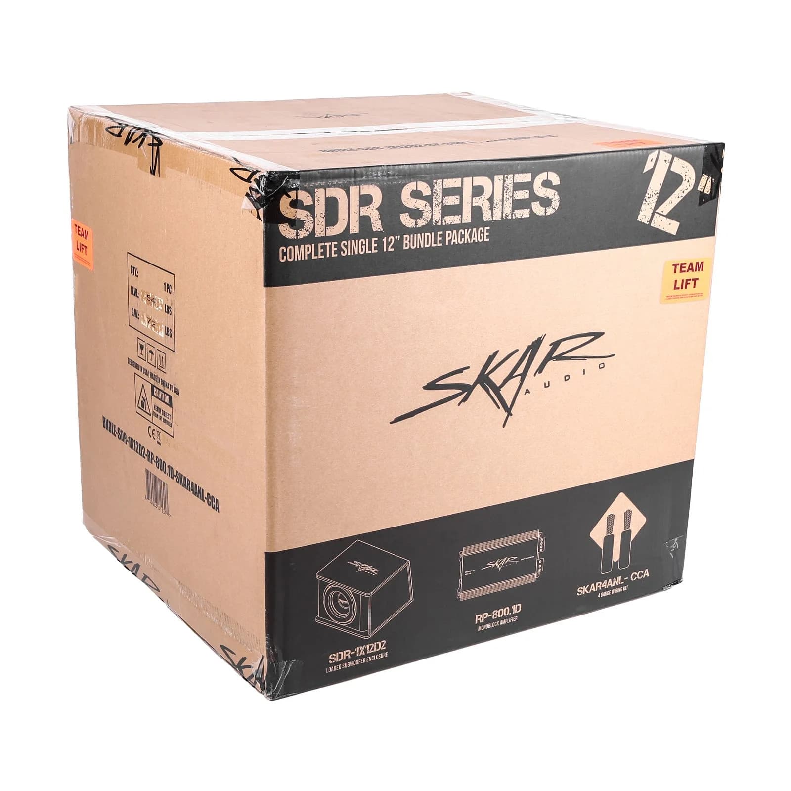 Skar Audio Dual 10" 2,400 Watt SDR Series Complete Subwoofer Package with Vented Enclosure and Amplifier
