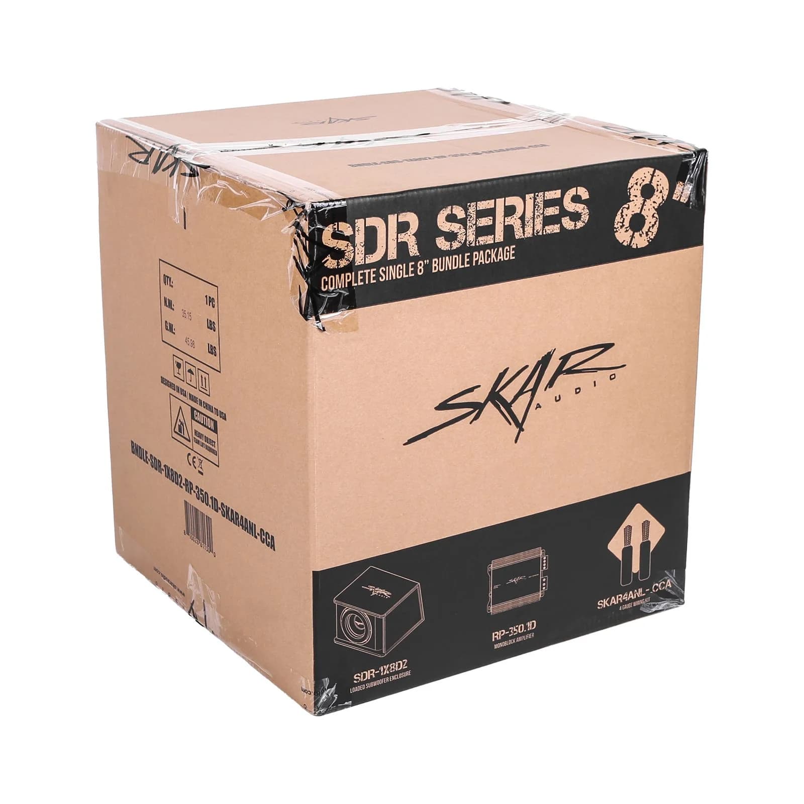 Skar Audio Dual 10" 2,400 Watt SDR Series Complete Subwoofer Package with Vented Enclosure and Amplifier