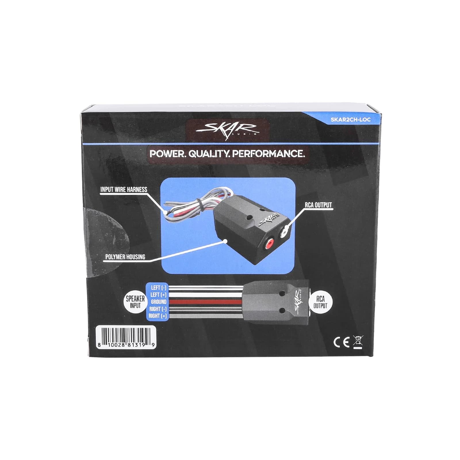 SKAR2CH-LOC 2-Channel Speaker Wire to RCA Line-Out Converter