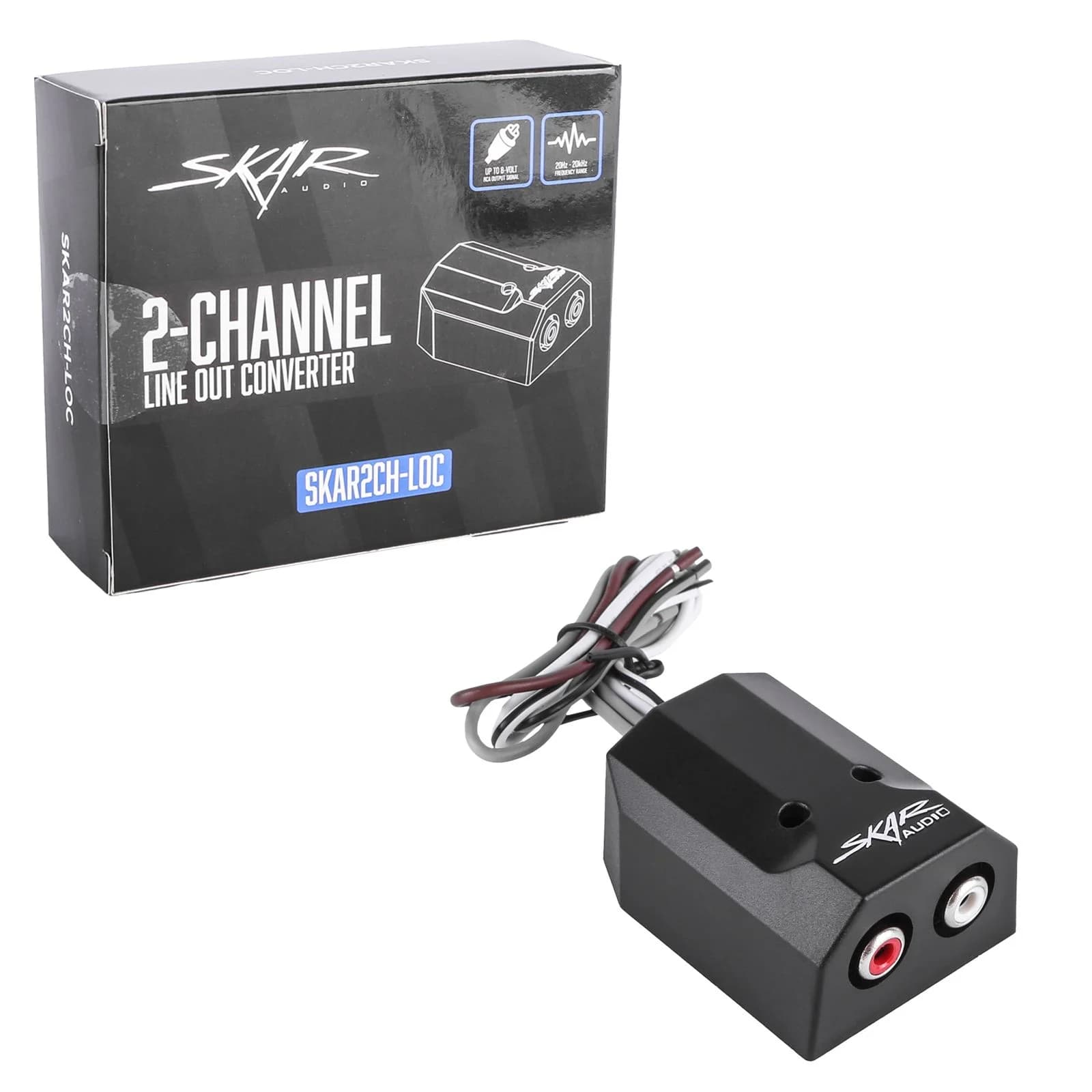 SKAR2CH-LOC 2-Channel Speaker Wire to RCA Line-Out Converter