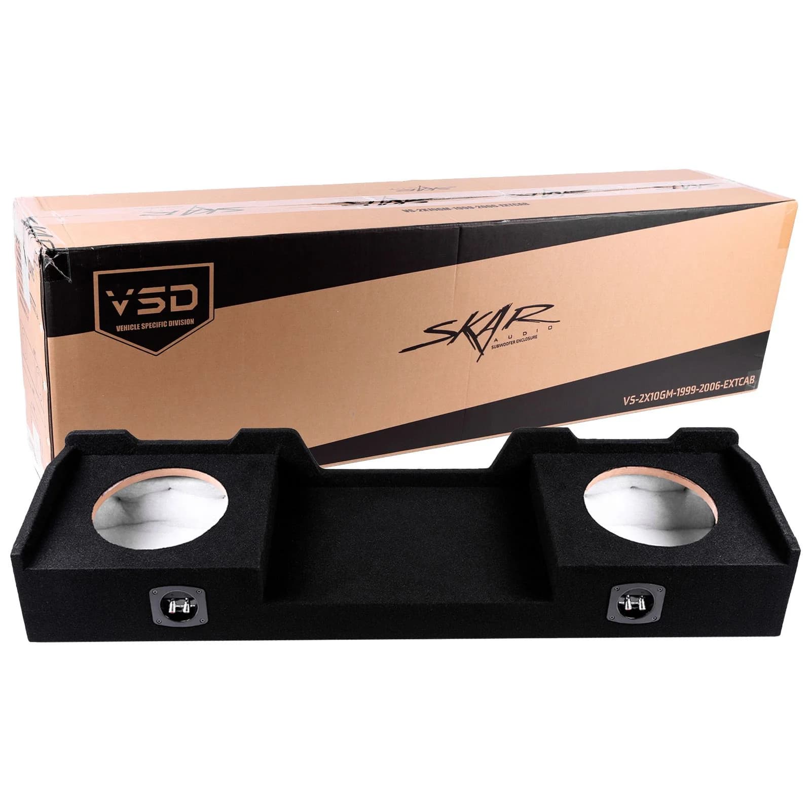 Skar Audio Dual 12" 1,600W Max Power Loaded Subwoofer Enclosure Compatible with 1999-2006 Chevrolet Silverado/GMC Sierra Extended Cab Trucks