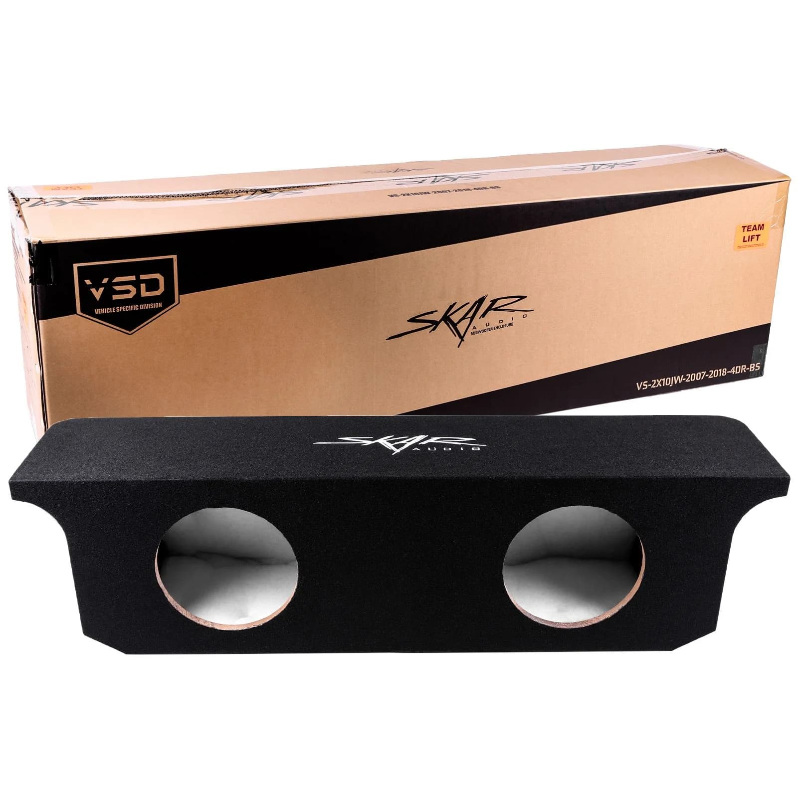 Skar Audio Dual 12" 2,400W Max Power Loaded Subwoofer Enclosure Compatible with 2007-2018 Jeep Wrangler Unlimited (JK) 4-Door Vehicles