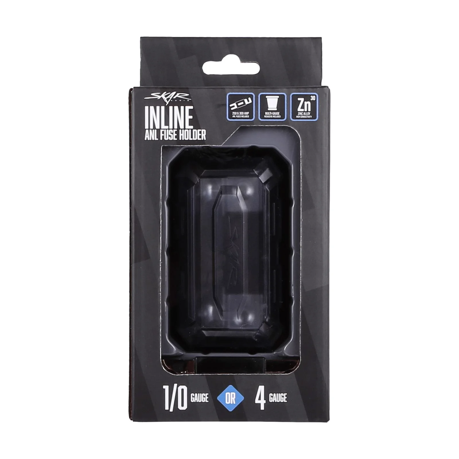 Skar Audio SK-FUSE-BLK-PROANL | 1/0 or 4 Gauge Pro Series Inline ANL Fuse Holder
