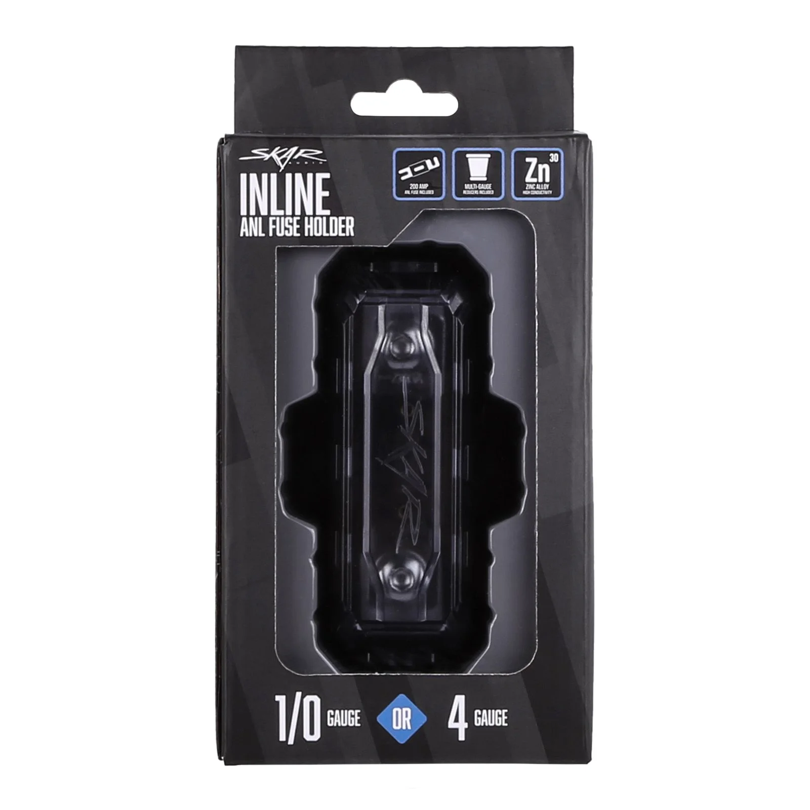 Skar Audio SK-INLINE-FUSEANL200 | 1/0 or 4 Gauge Inline ANL Fuse Holder - 200 Amp ANL Fuse