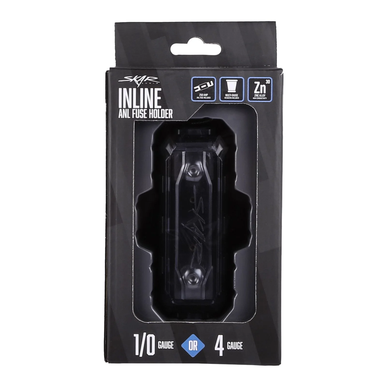 Skar Audio SK-INLINE-FUSEANL250 | 1/0 or 4 Gauge Inline ANL Fuse Holder - 250 Amp ANL Fuse