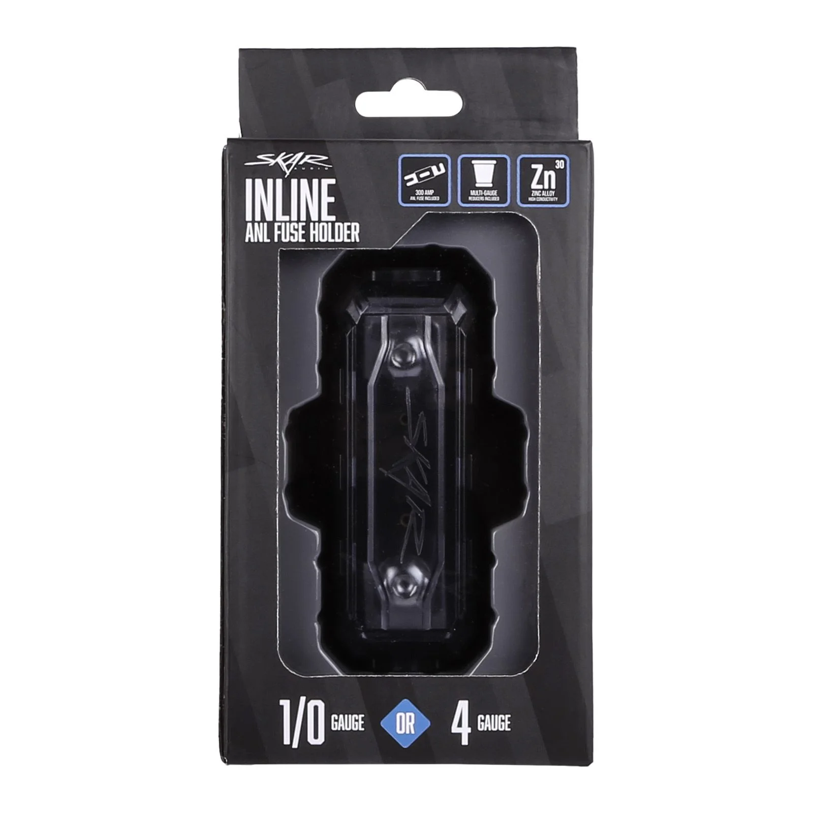 Skar Audio SK-INLINE-FUSEANL300 | 1/0 or 4 Gauge Inline ANL Fuse Holder - 300 Amp ANL Fuse