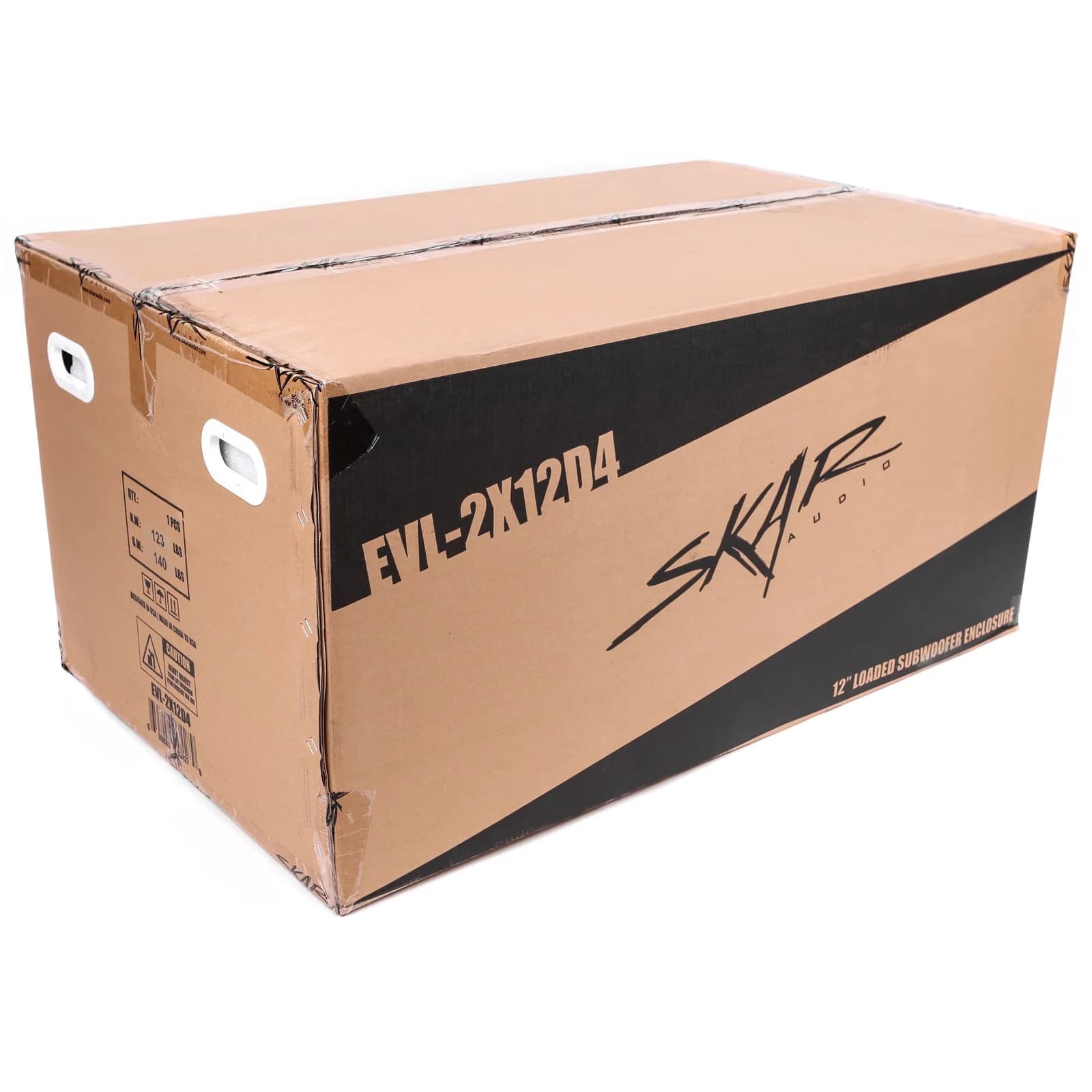 Skar Audio EVL-1X12D2 | Single 12" 2,500 Watt EVL Series Loaded Vented Subwoofer Enclosure