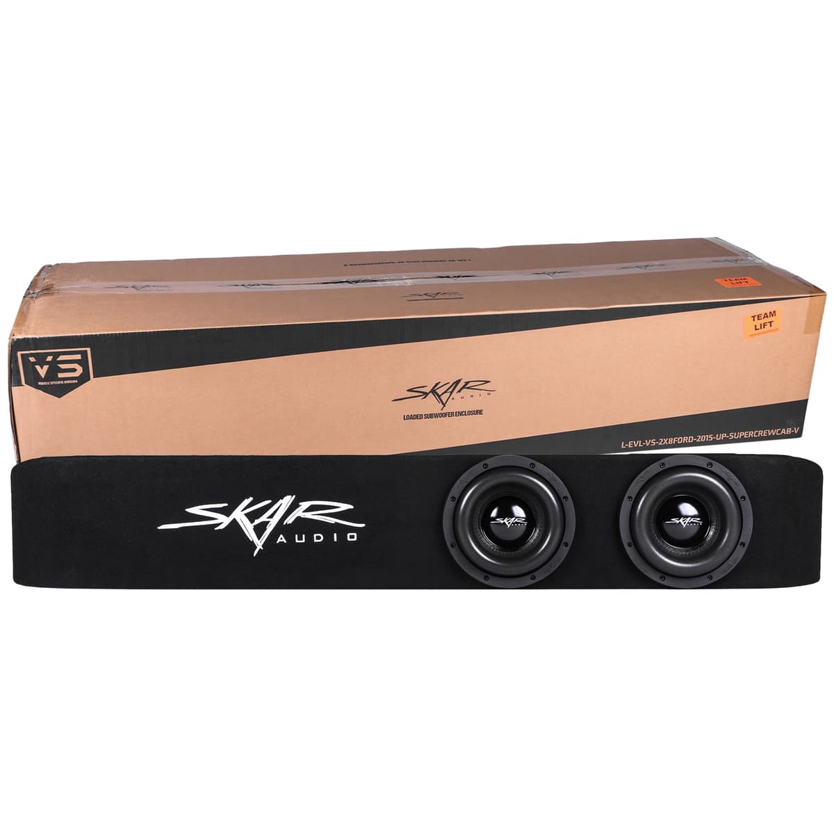 Skar Audio Dual 12" 1,600W Max Power Loaded Subwoofer Enclosure Compatible with 2015-2026 Ford F-150 Super Crew Cab Trucks