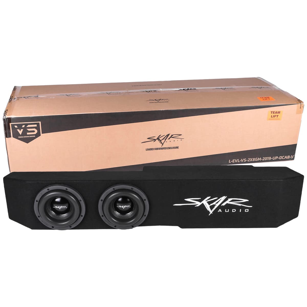 Skar Audio Dual 12" 2,000W Max Power Loaded Ported Subwoofer Enclosure Compatible with 2019-2025 Chevrolet Silverado/GMC Sierra Double Cab Trucks