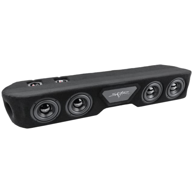 Quad 6.5" 1,600W Max Power Loaded Subwoofer Enclosure Compatible with 2005-2021 Nissan Frontier Crew Cab Trucks