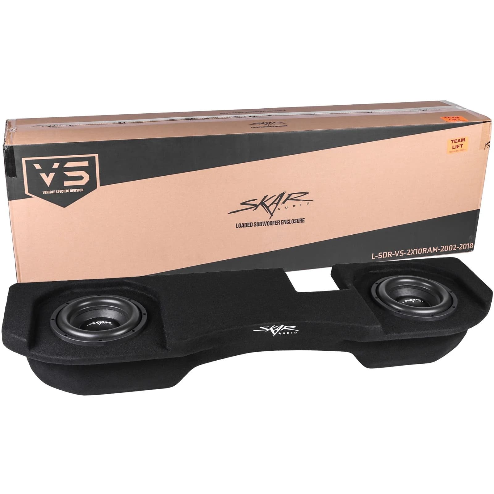 Skar Audio Dual 12" 1,600W Max Power Loaded Subwoofer Enclosure Compatible with 2002-2018 Dodge Ram Crew & Quad Cab Trucks