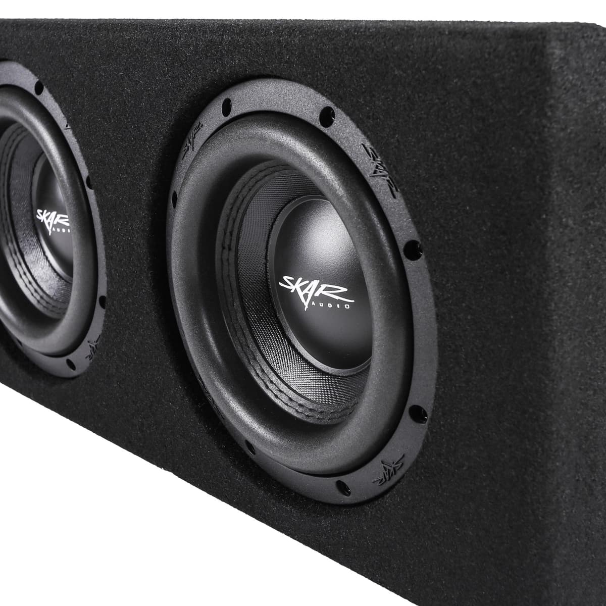 Skar Audio Quad 8" 3200W Max Power Loaded Ported Subwoofer Enclosure Compatible with 2019-2025 Chevy Silverado & GMC Sierra Crew Cab Trucks