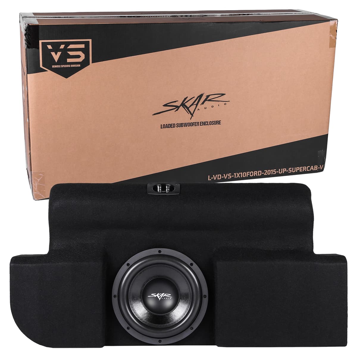 Skar Audio Dual 10" 1,600W Max Power Loaded Subwoofer Enclosure Compatible with 2015-2026 Ford F-150 Super Cab Trucks