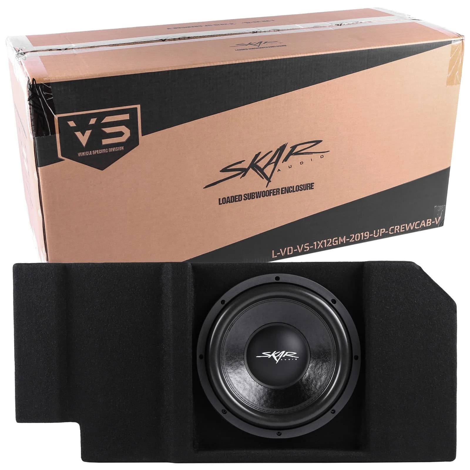Skar Audio Quad 8" 3200W Max Power Loaded Ported Subwoofer Enclosure Compatible with 2019-2025 Chevy Silverado & GMC Sierra Crew Cab Trucks