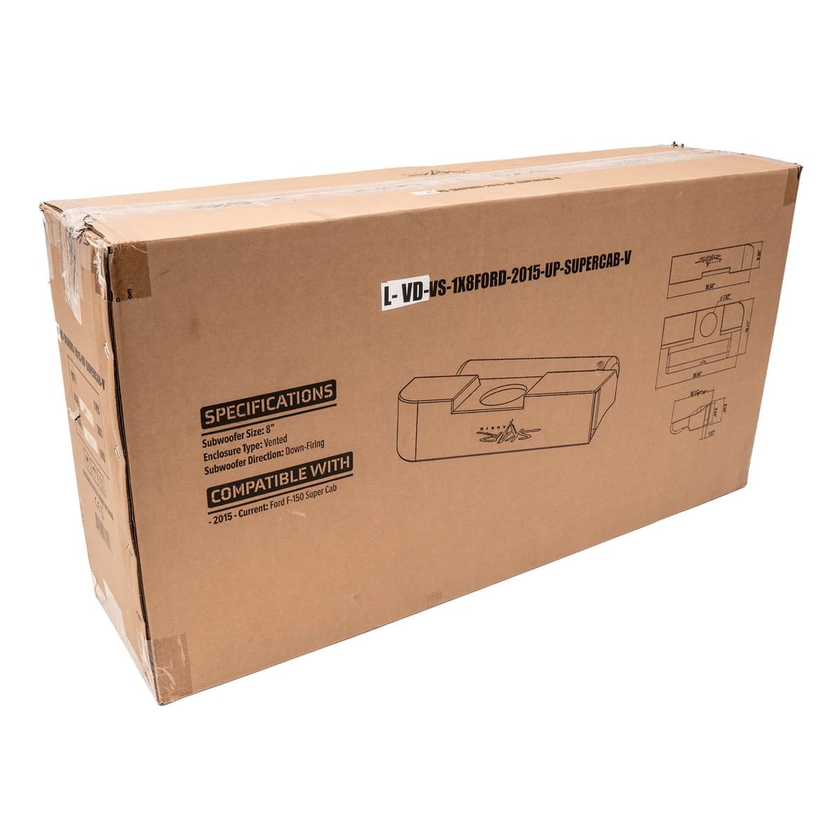 Skar Audio Dual 10" 1,600W Max Power Loaded Subwoofer Enclosure Compatible with 2015-2026 Ford F-150 Super Cab Trucks