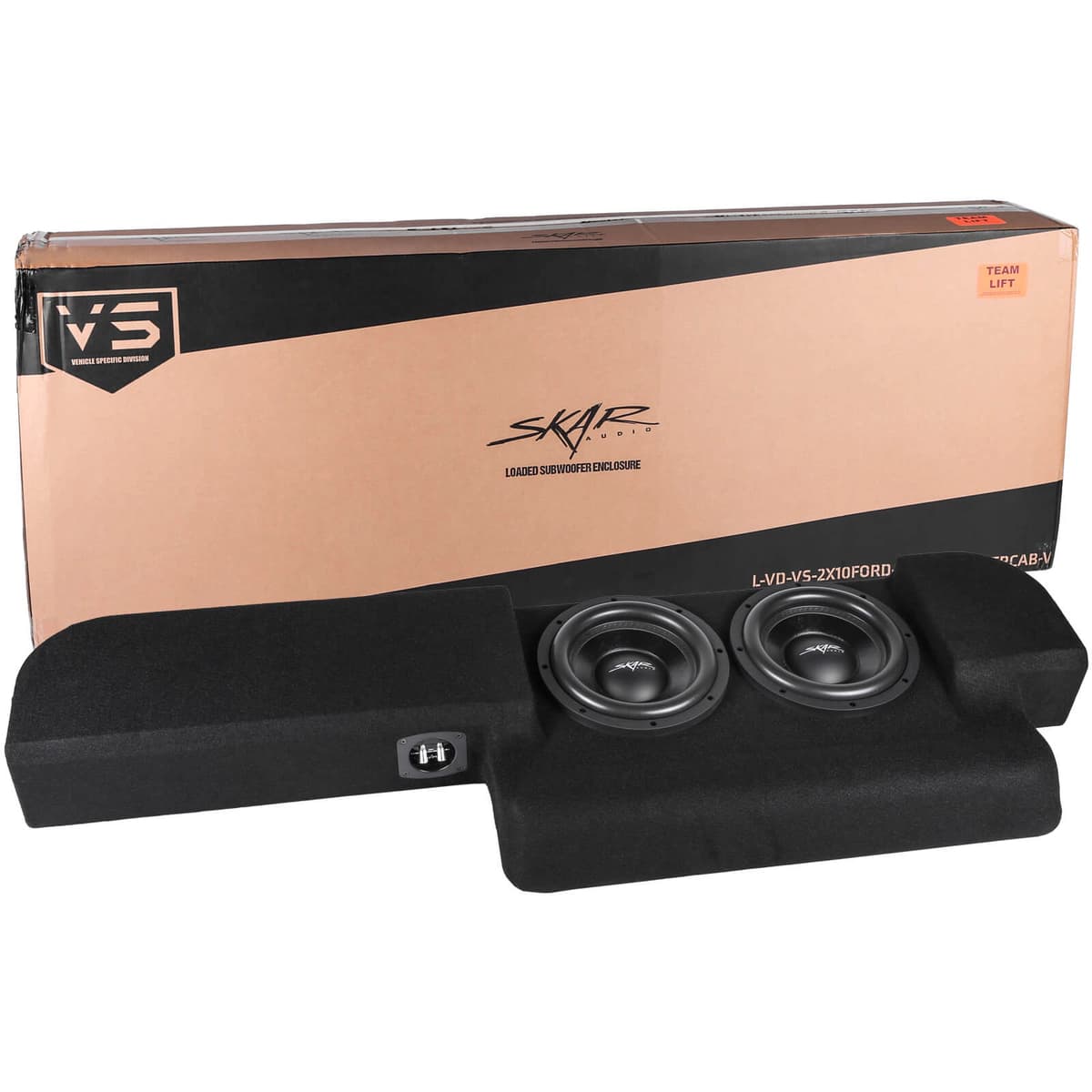 Skar Audio Dual 10" 1,600W Max Power Loaded Subwoofer Enclosure Compatible with 2015-2026 Ford F-150 Super Cab Trucks