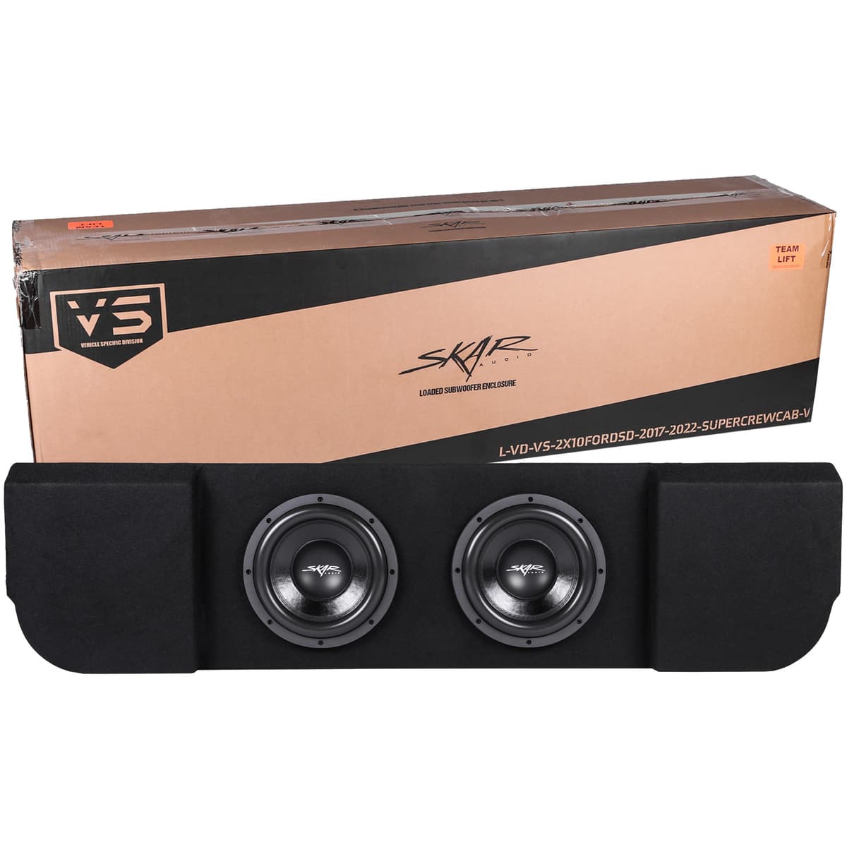 Skar Audio Quad 8" 3,200W Max Power Loaded Subwoofer Enclosure Compatible with 2017-2025 Ford Super Duty (F-250/350/450) SuperCrew Cab Trucks