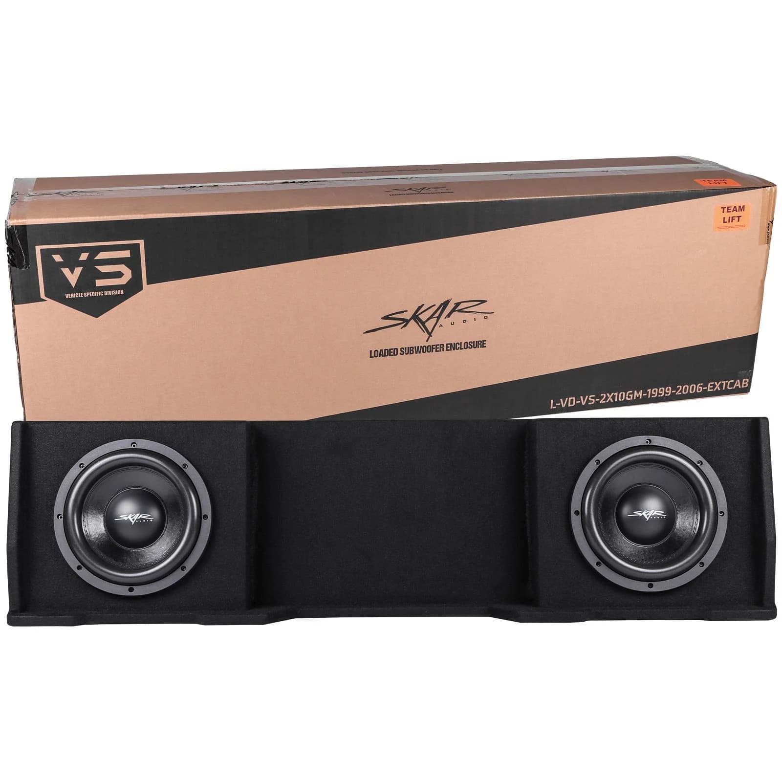 Skar Audio Dual 12" 1,600W Max Power Loaded Subwoofer Enclosure Compatible with 1999-2006 Chevrolet Silverado/GMC Sierra Extended Cab Trucks