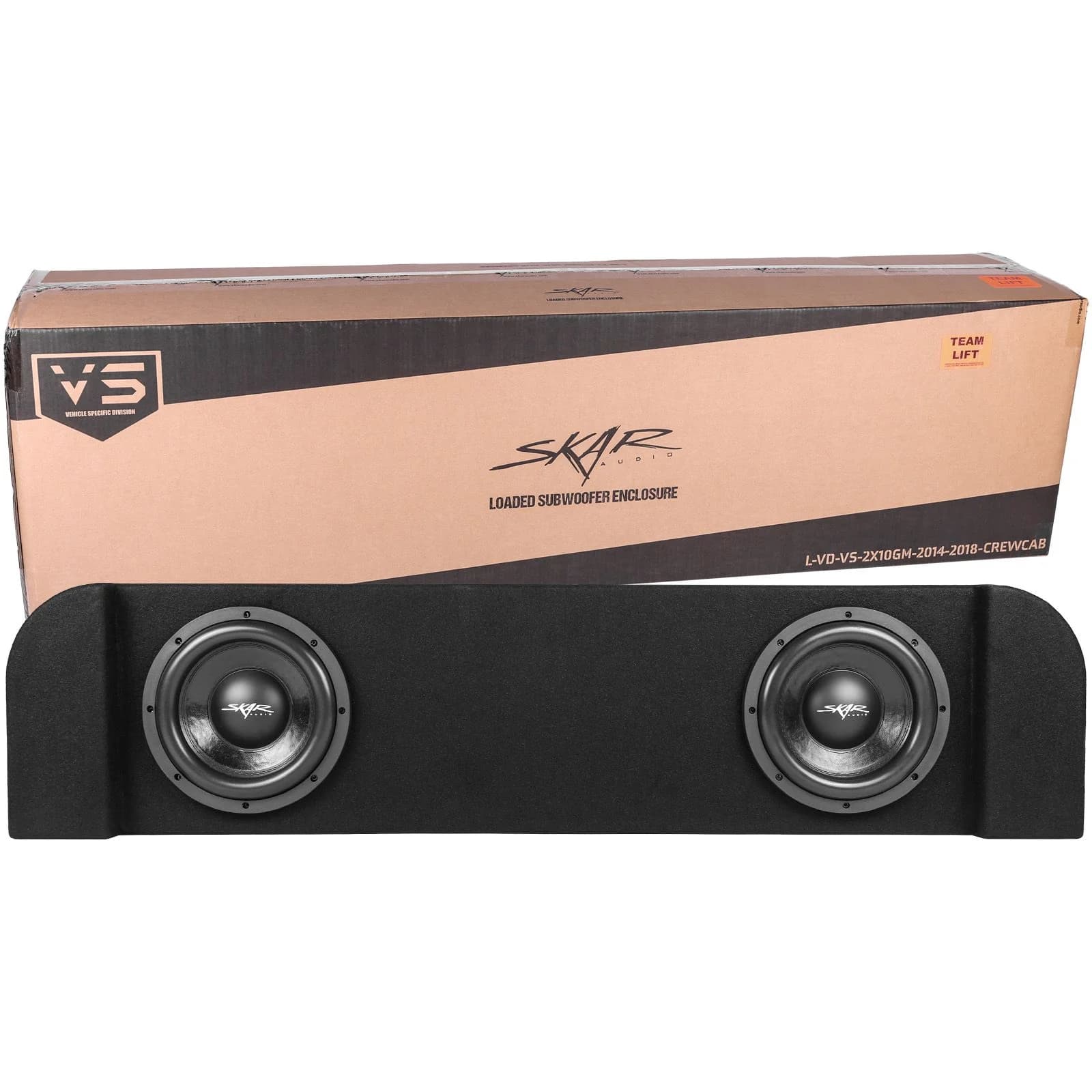 Skar Audio Dual 12" 1,600W Max Power Loaded Subwoofer Enclosure Compatible with 2014-2018 Chevy Silverado & GMC Sierra Crew Cab Trucks