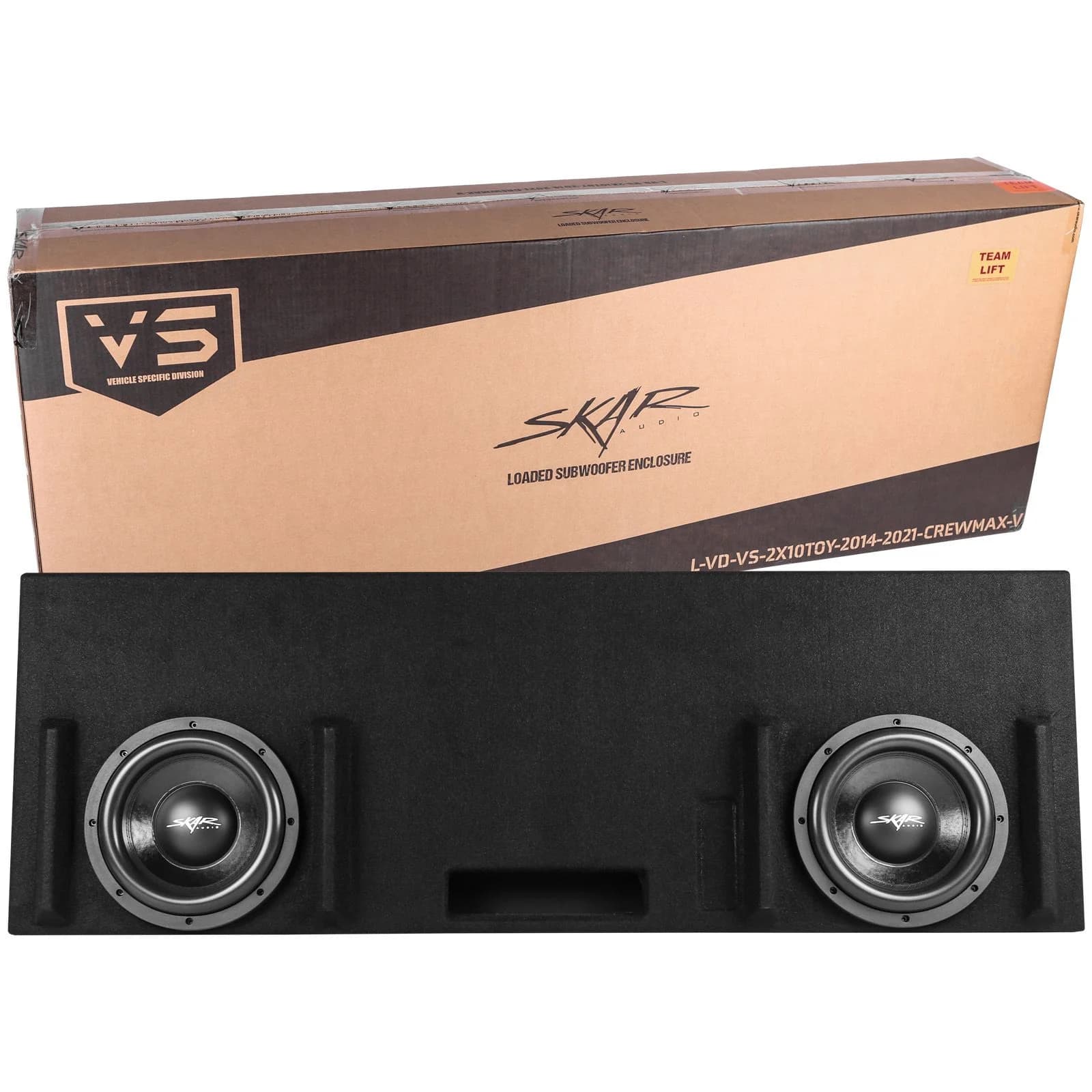 Skar Audio Dual 10" 1,600W Max Power Loaded Ported Subwoofer Enclosure Compatible with 2014-2021 Toyota Tundra Crew Max Cab Trucks
