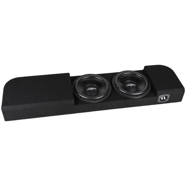 Dual 12" 1,600W Max Power Loaded Ported Subwoofer Enclosure Compatible with 2009-2014 Ford F-150 Super Crew Cab Trucks