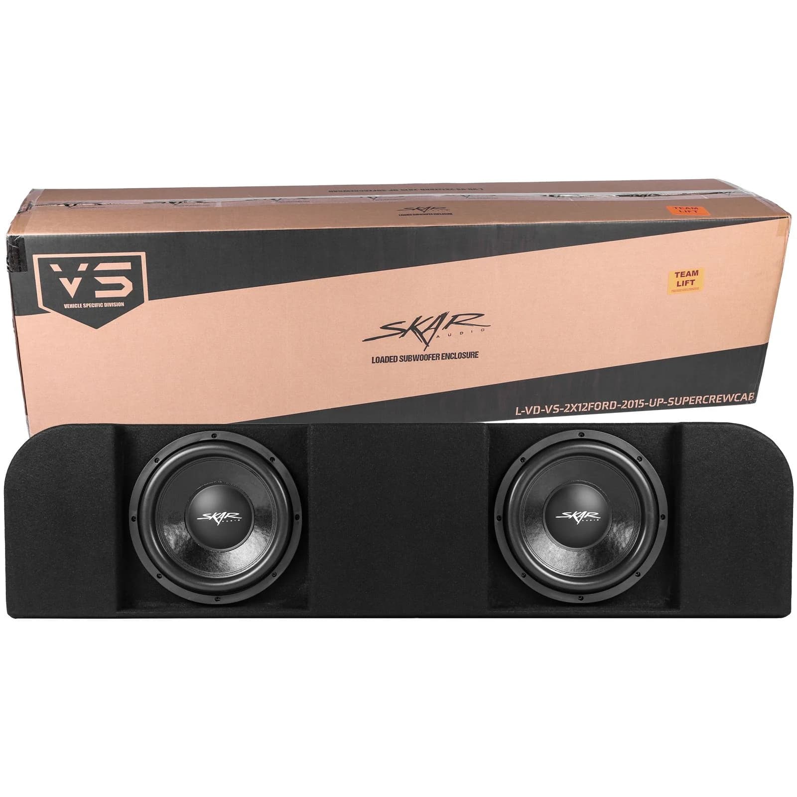 Skar Audio Dual 12" 1,600W Max Power Loaded Subwoofer Enclosure Compatible with 2015-2026 Ford F-150 Super Crew Cab Trucks
