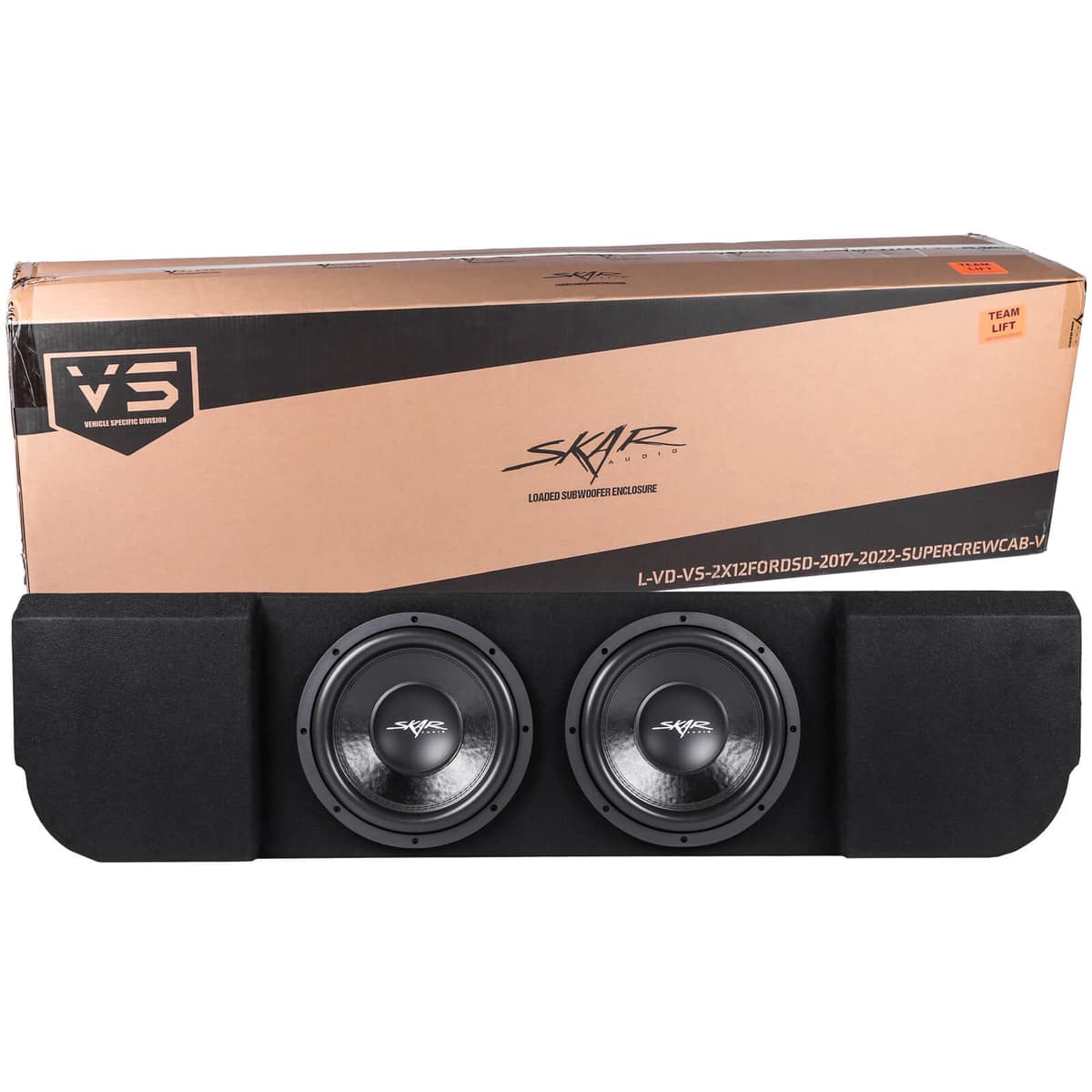 Skar Audio Quad 8" 3,200W Max Power Loaded Subwoofer Enclosure Compatible with 2017-2025 Ford Super Duty (F-250/350/450) SuperCrew Cab Trucks