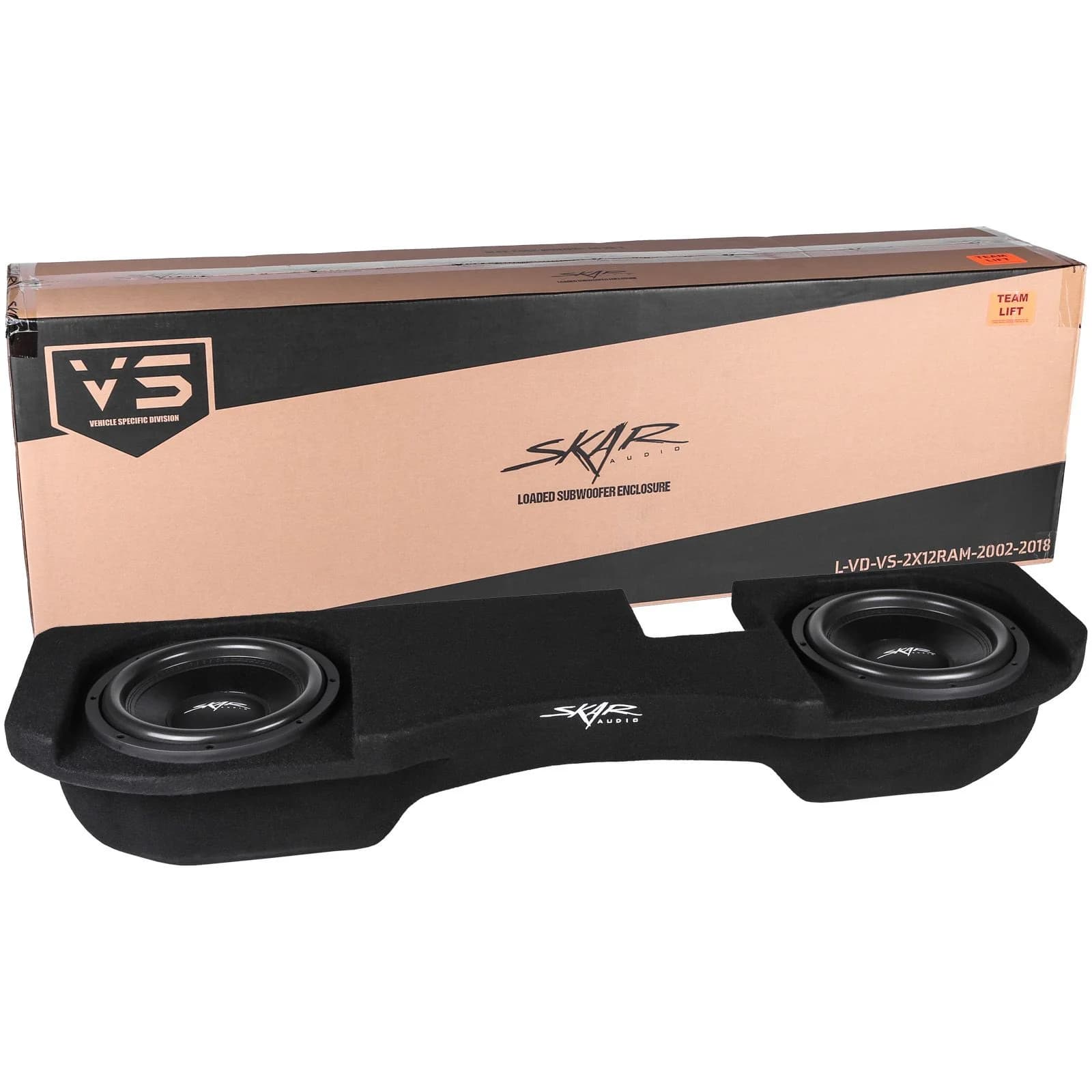 Skar Audio Dual 12" 1,600W Max Power Loaded Subwoofer Enclosure Compatible with 2002-2018 Dodge Ram Crew & Quad Cab Trucks