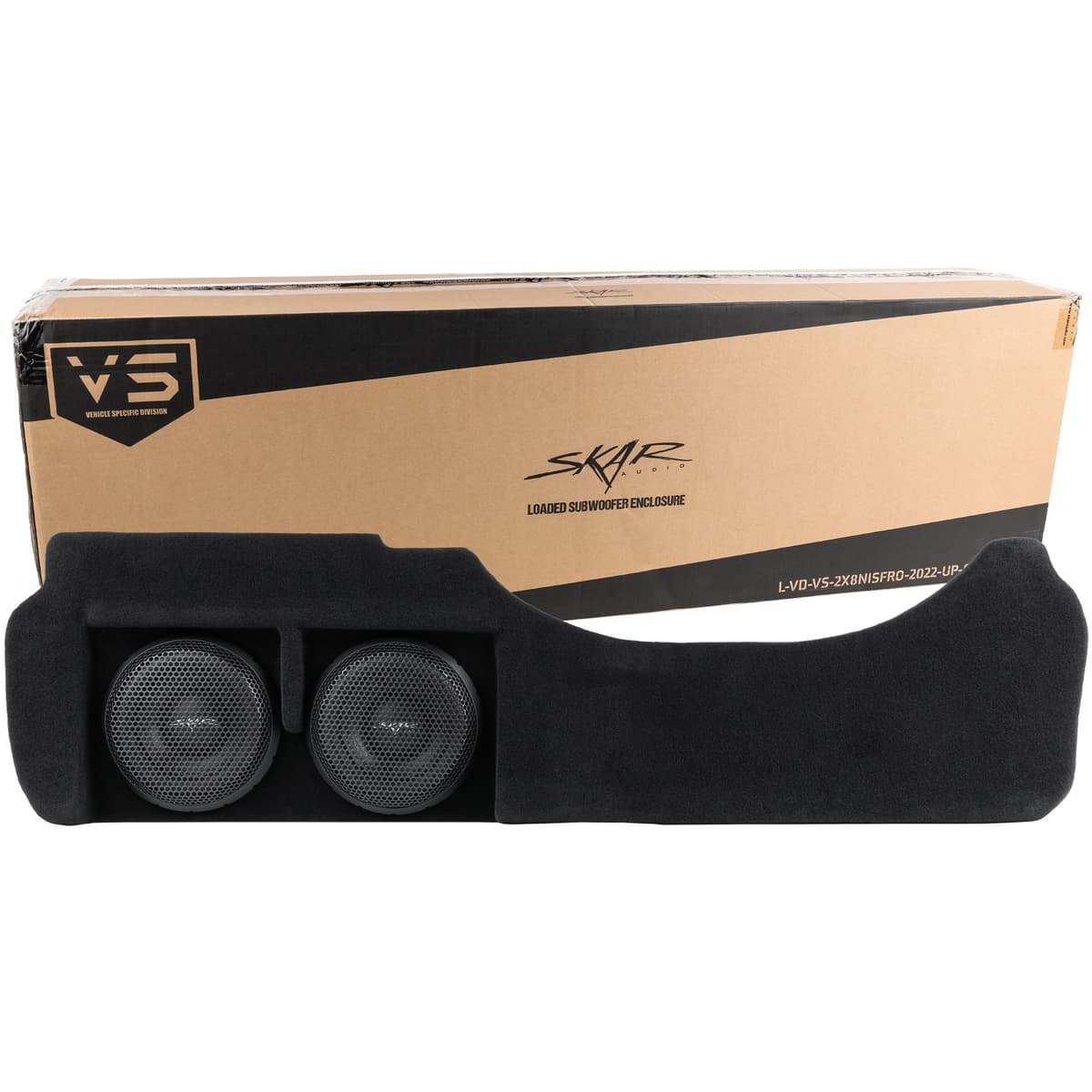 Skar Audio Dual 8" 1,200W Max Power Loaded Subwoofer Enclosure Compatible with 2022-2025 Nissan Frontier Crew Cab Trucks