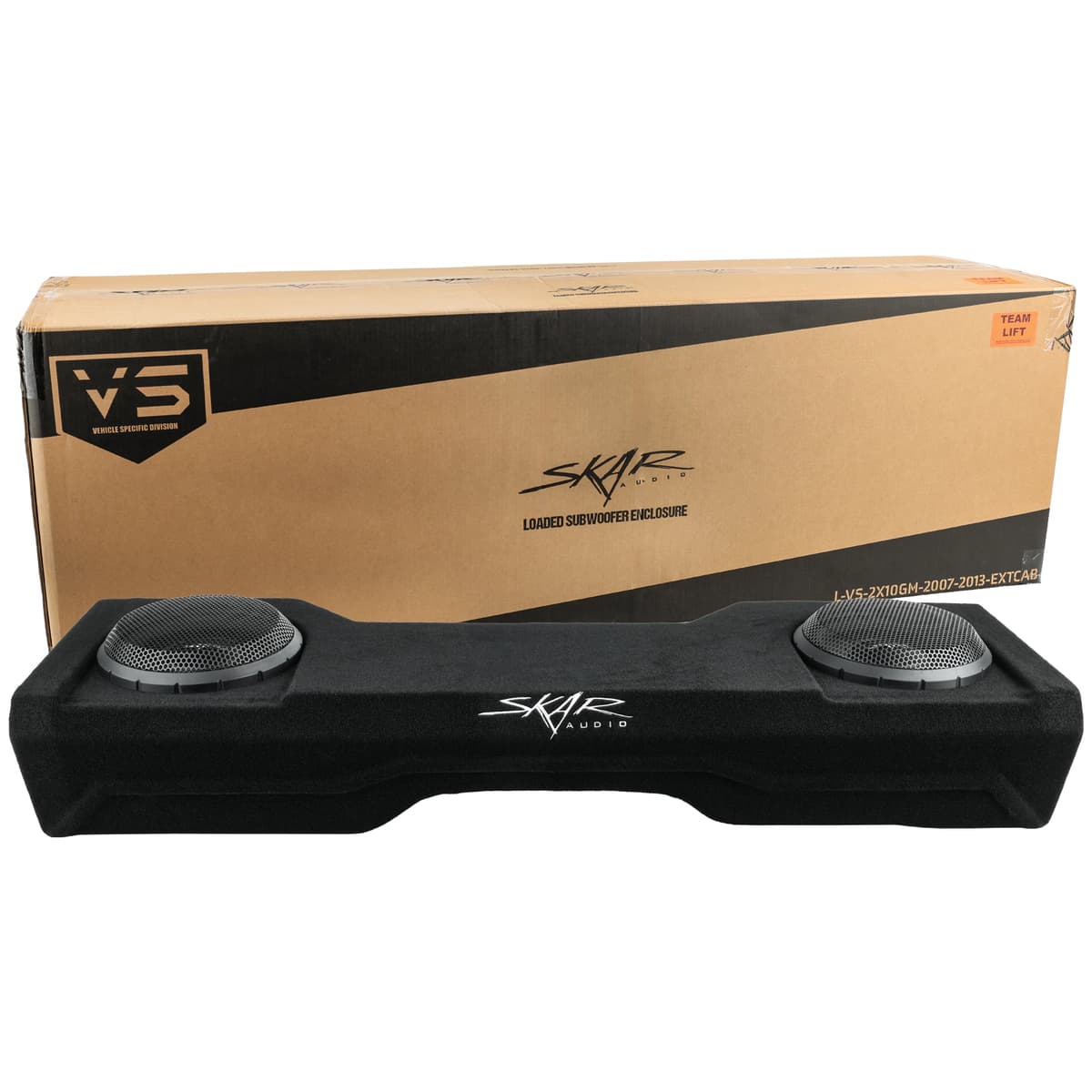 Skar Audio Dual 10" 2,000W Max Power Loaded Subwoofer Enclosure Compatible with 2007-2013 Chevy Silverado & GMC Sierra Extended Cab Trucks