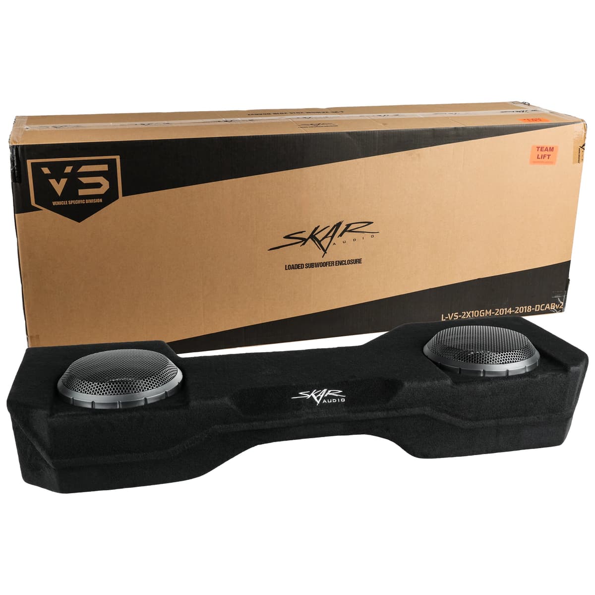 Skar Audio Dual 10" 2,000W Max Power Loaded Subwoofer Enclosure Compatible with 2014-2018 Chevy Silverado & GMC Sierra Double Cab Trucks