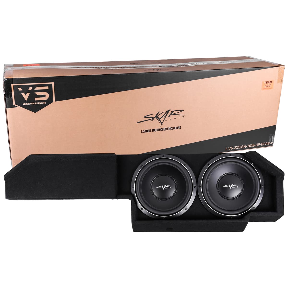 Skar Audio Dual 12" 2,000W Max Power Loaded Ported Subwoofer Enclosure Compatible with 2019-2025 Chevrolet Silverado/GMC Sierra Double Cab Trucks