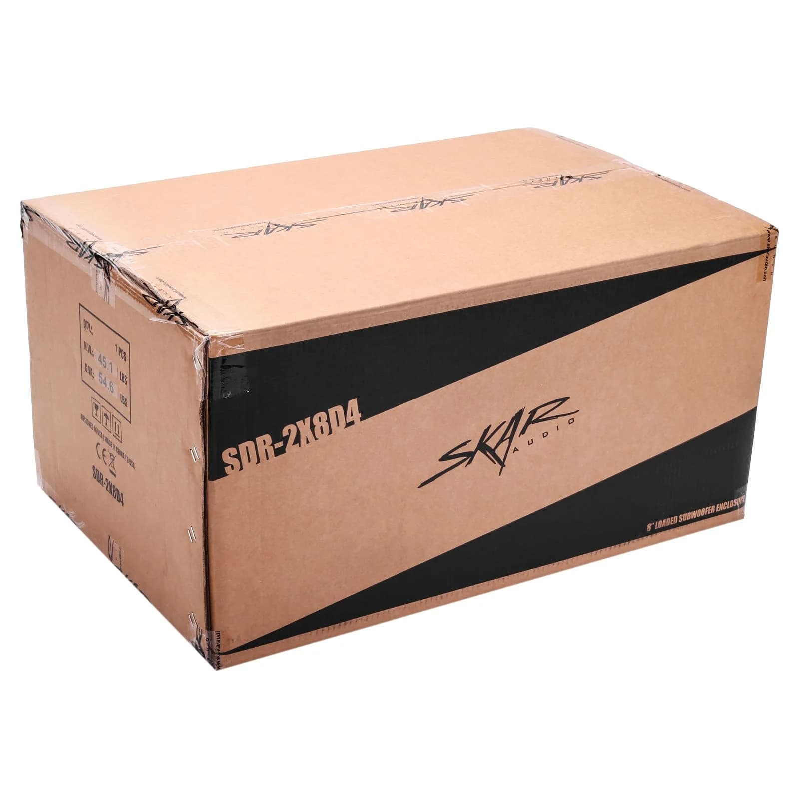 Skar Audio SDR-1X8D2 | Single 8" 700 Watt SDR Series Loaded Vented Subwoofer Enclosure