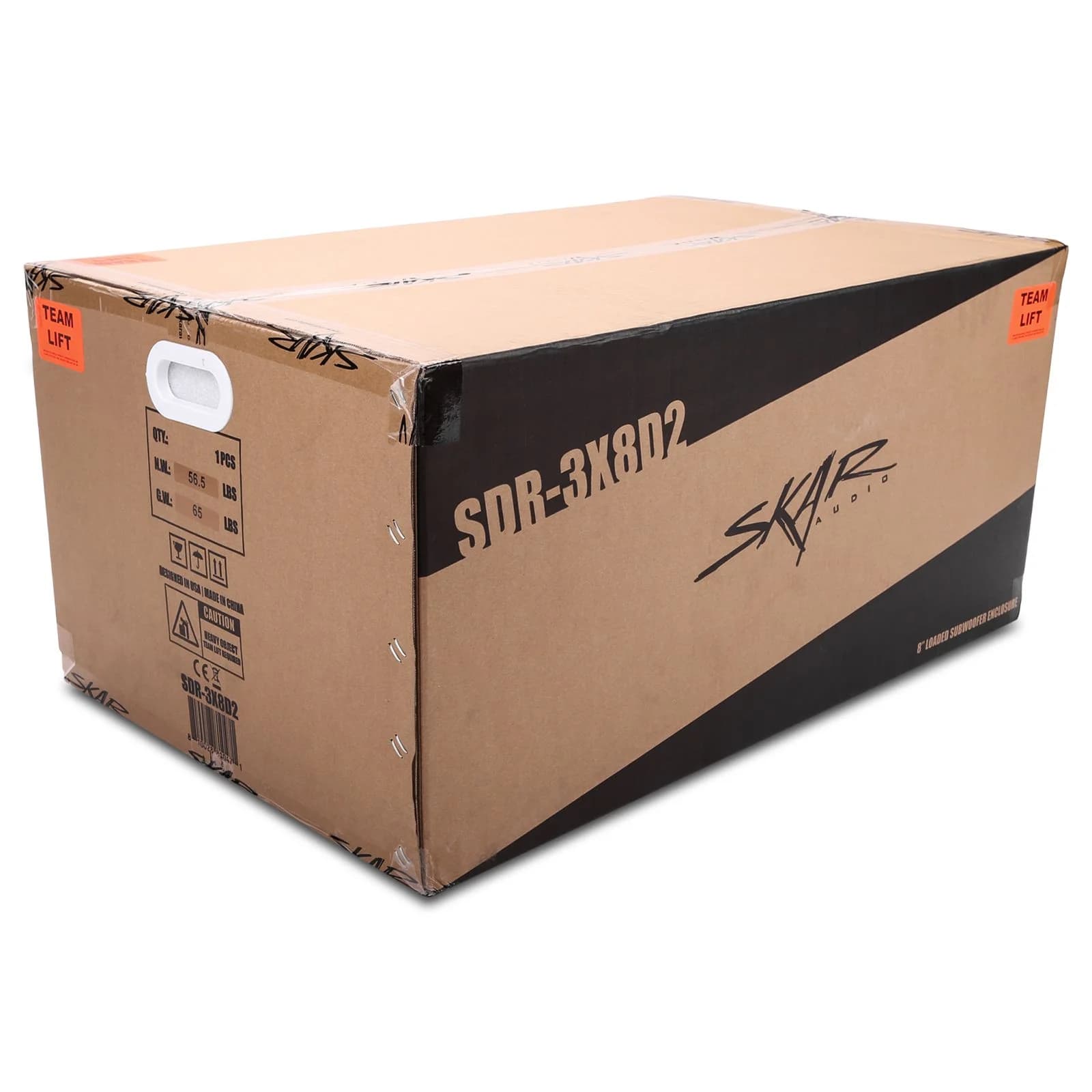 Skar Audio SDR-1X8D2 | Single 8" 700 Watt SDR Series Loaded Vented Subwoofer Enclosure