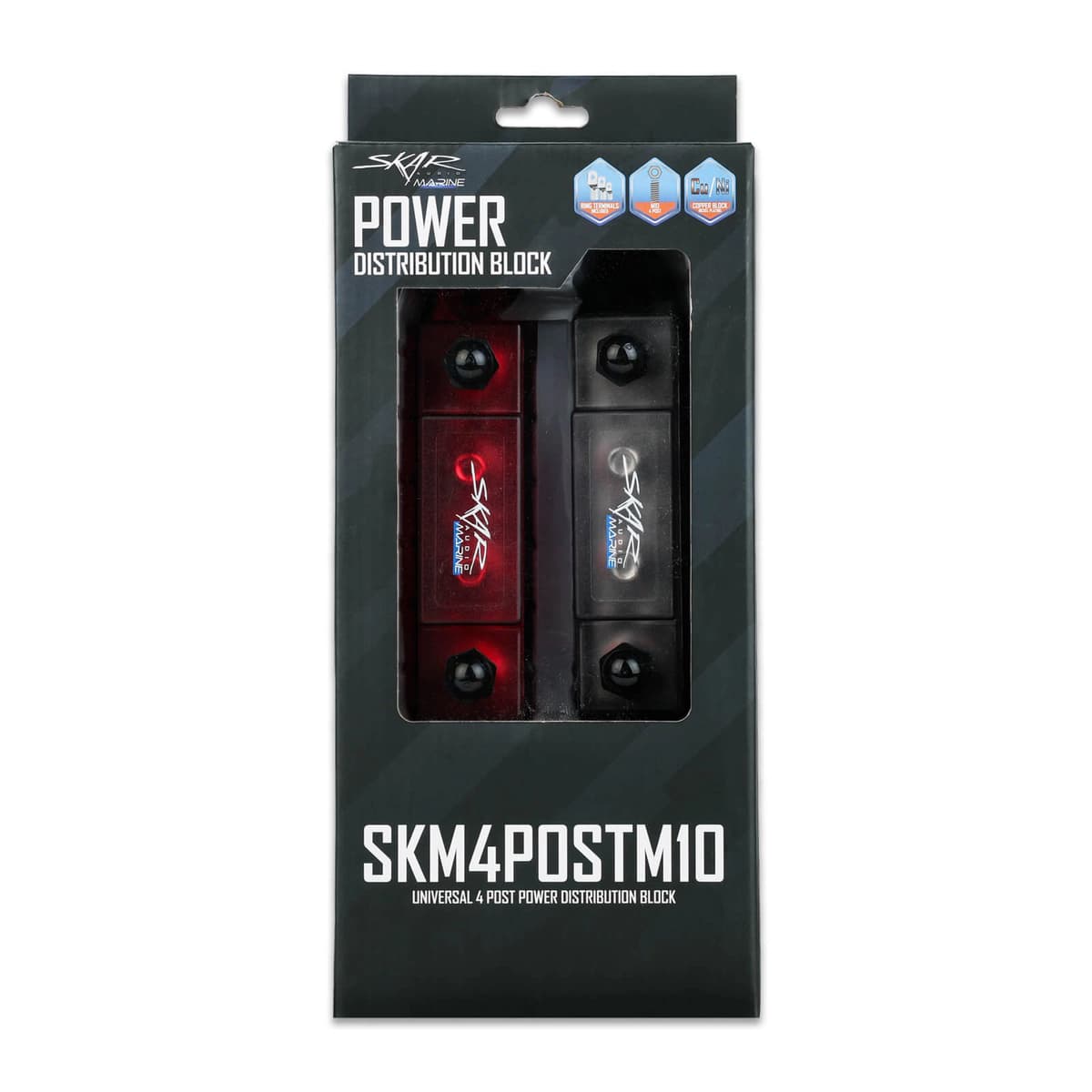 Skar Audio SKM4POSTM10 | 4-Post M10 Marine Universal Distribution Blocks